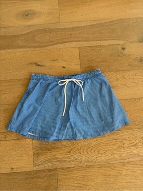 AS Revival Blue Gingham Plaid Tennis Skort Athletic Skirt Size Medium